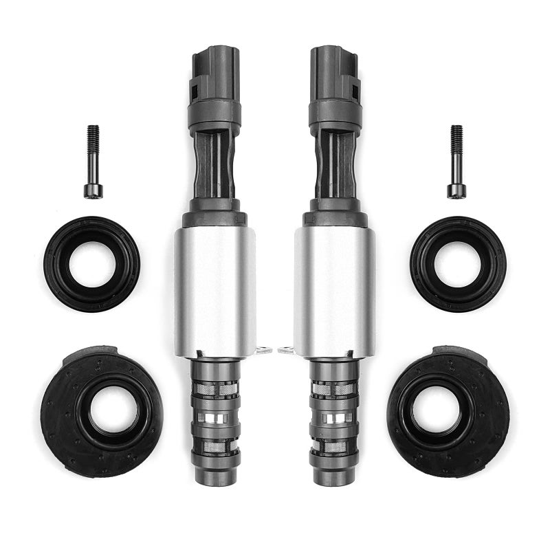 VOBRAMY Dade 2 Set VCT Camshaft Variable Valve Timing Solenoid Set Compatible with Ford 3V 5.4L 4.6L F150 F250 F350 LINCOLN MERCURY (6 PCS) 2 Solenoids + 2 Seals + 2 Screws - Image 1